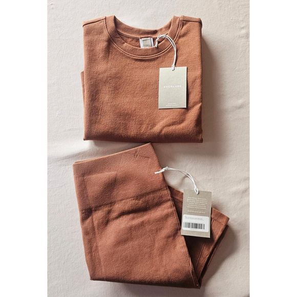 Everlane Seamless SET /Tee & Seamless Biker Short SET in Acorn Size XL/XXL 14-20 - Picture 2 of 15